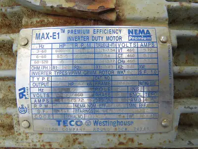 Magnatex Stainless Centrifugal Pump 1"x 3/4" Magnetic Drive 5Hp 230/460V 184TC
