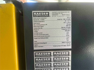 Used 2024 KAESER SCF 37 Rotary Screw & Sliding Vane Air Compressors California US | MachineryMax #1321438