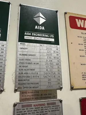 USED AIDA CO420-0995