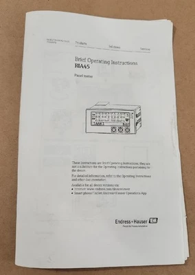 NEW Endress + Hauser RIA45-F1A1