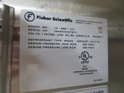 Used FISHER SCIENTIFIC 13-986-147 Refrigerators Texas US | Aucto #1307035