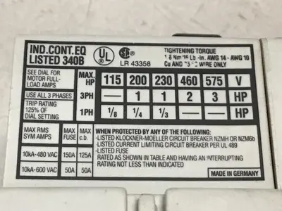 USED MOELLER PKZM1-4-Q003