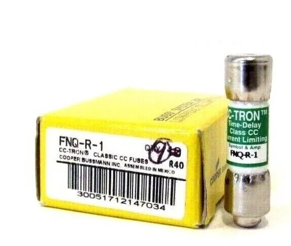 LOT OF 9 NEW BUSSMANN FNQ-R-1 FUSES FNQR1