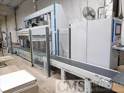 USED 2008 HOMAG / LIGMATECH MDE 200 FEED THROUGH CASE CLAMP