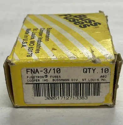 New | in-Stock COOPER BUSSMANN FNA-3/10 Miscellaneous Equipment (Electrical & Power) | Surplus Asset Holdings #1188690