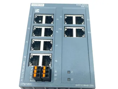 USED SIEMENS SCALANCE XB112 UNMANAGED IE ETHERNET SWITCH