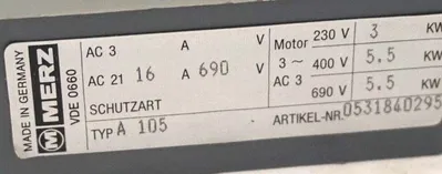 NEW MERZ MA105-6P-C4 ON / OFF SWITCH MA1056PC4