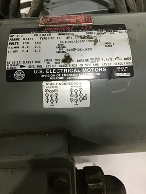 US Motors Unimount 125 Three Phase Motor