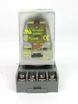 Square D 8501KPD12V53 Relay w/ Idec SR2P-06 Relay Socket 10A