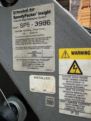 USED SEALED AIR 3986