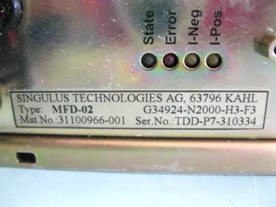 USED Singulus Technologies MFD-02