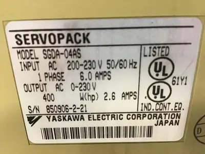 USED YASKAWA SGDA-04AS