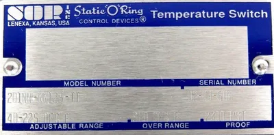 NEW SOR 201NN-KK125-TT TEMPERATURE SWITCH 201NNKK125TT