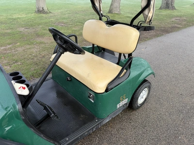 (1) 2017 E-Z-Go golf cart with a Kawasaki gas engine, model 625111G01, includes canopy, ball cover, ...