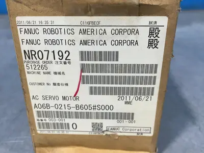 New | in-Stock 2012 FANUC A06B0215B605#S000 Motors (misc) Ohio US | HGR 24 #1083751