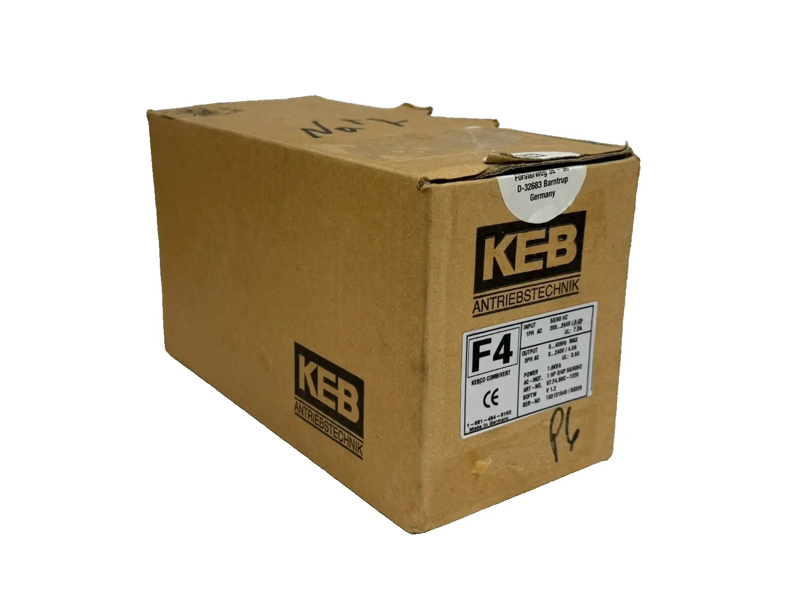 NEW KEB 07.F4.80C-1220 COMBIVERT F4 DRIVE 200-264V 1HP 2/4P 07F480C1220