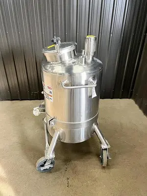 Used 27 Gallon Jacketed Tank, 316L Stainless Steel, Electrically Heated Multi-Zone Jacket