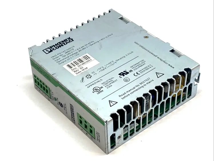 Used PHOENIX CONTACT POWER SUPPLY 24V 5A DIN RAIL 2866310 AC/DC Power Supplies | Maverick Industrial Sales #1100894