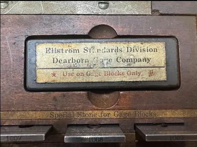 USED ELISTROM/DEARBORN 35-PIECE GAGE BLOCK SET