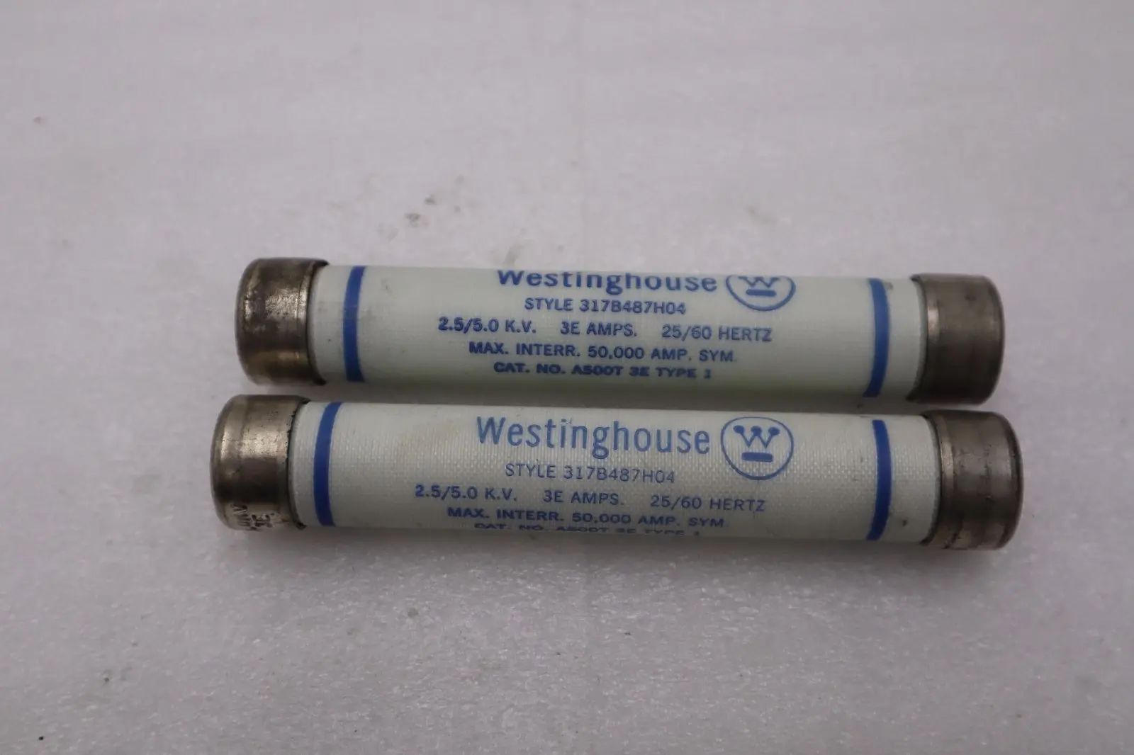 LOT OF 2 NEW OPEN BOX WESTINGHOUSE A500T 3E FUSE 25/60HZ 317B487H04 STK H1451A