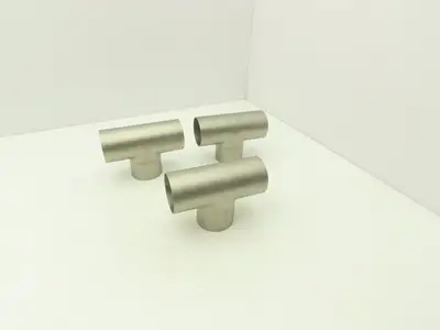 2-1/2" OD Tee Butt Weld Adapter Stainless Steel Tumble Finish A = 3 Lot of 3
