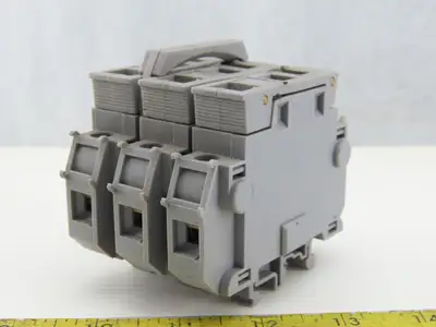 Entrelec MB10/22S 3 Pole Fuse Holder 750-800V 6mm DIN Rail Mount Lot of 6