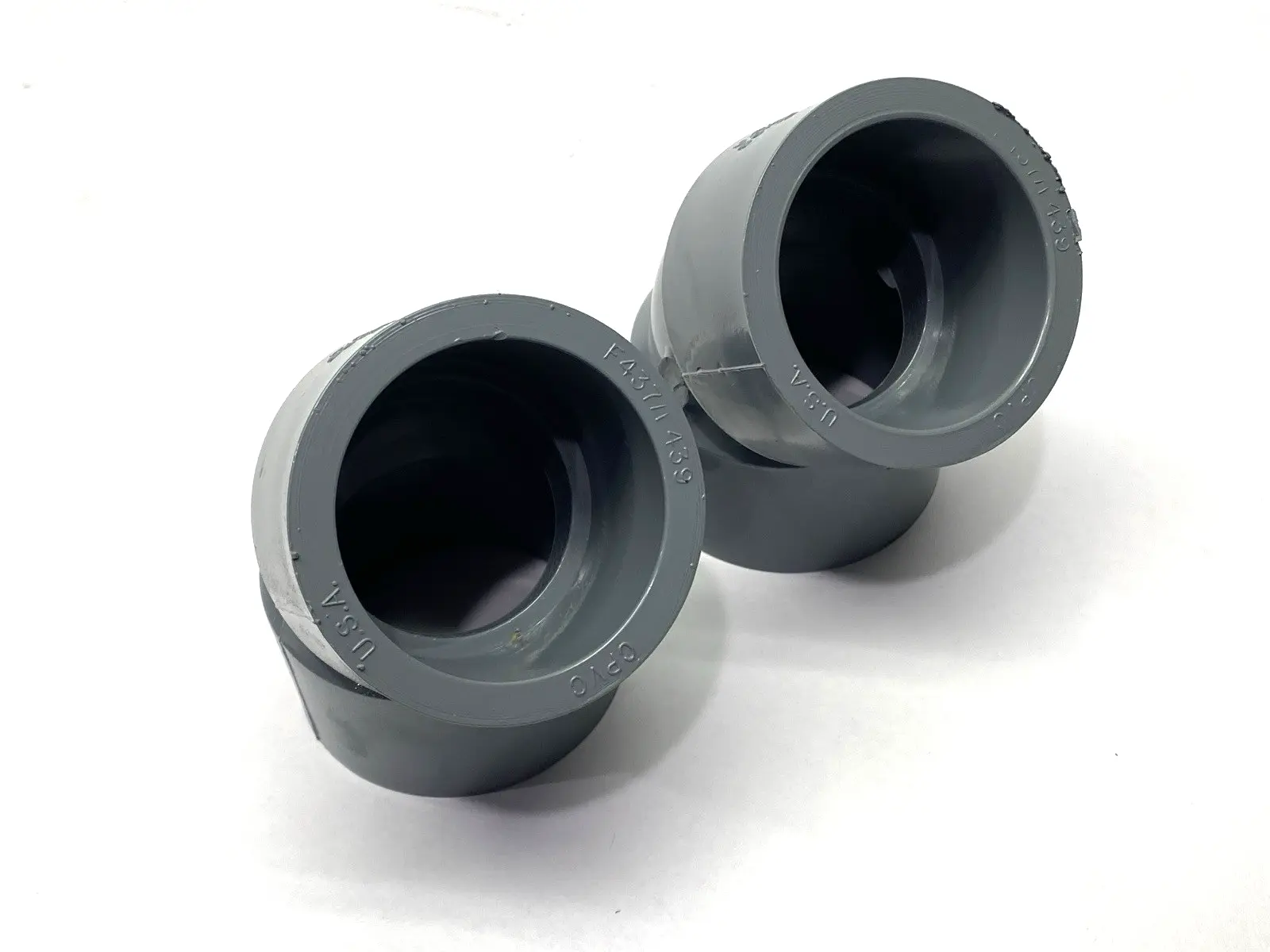 USED LASCO CPVC 45° ELBOW FITTING 2" SCH 80 LOT OF 2