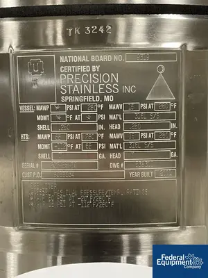 USED Precision 125 Liter Integrated Biosystems Cryovessel, 316L S/S, 50/65#