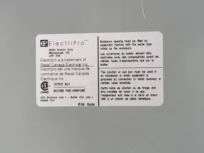 Used ELECTRIPRO _UNKNOWN_ Misc Electrical & Power Parts British Columbia CA | Lenmark #254233
