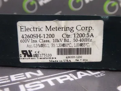 Electric Metering Corp. 4260SH-1200 Current Transformer 1200:5 Ratio Used