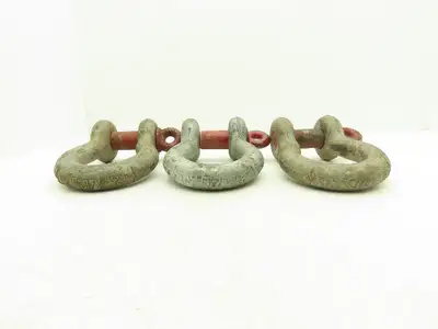 Crosby G-209 Galvanized Carbon Anchor Shackle with 1.63" Screw Pin Lot of 3