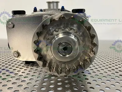 USED WAUKESHA CHERRY BURRELL/ SPX 018UL ROTARY LOBE PUMP W/ STAINLESS 1.5 HP MOTOR