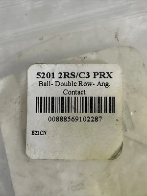 (5) Tritan 5201 2Rs/C3 Prx Contact Ball Bearing,Fast Shipping!+Warranty