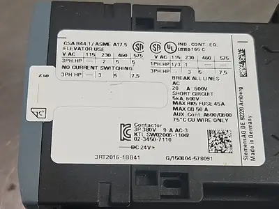 Siemens 3RT2016-1BB41 Contactor Loc4D24
