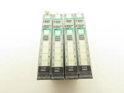 Allen Bradley 1734-OB8E PLC I/O Digital Output Module 8 Point 24V Ser C Lot of 4