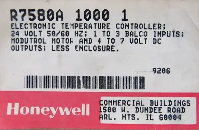NEW HONEYWELL R7580A-1000-1 TEMPERATURE CONTROL 1450-3242-001 R7580A10001