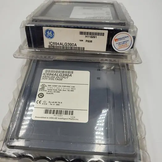 New | in-Stock GE GE IC694ALG390A ANALOG OUTPUT 2CH VOLTAGE - SEALED IN ORIGINAL PACKAGING Misc Electrical & Power Parts | ND Industrial Surplus #1221795
