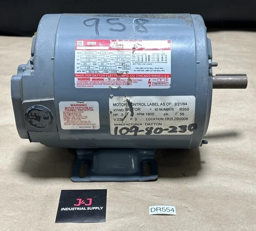 Used Dayton 3N041L Motors (misc) Indiana US | J&J Industrial Supply #1074550
