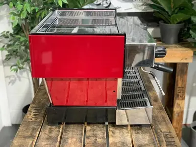 LA MARZOCCO LINEA CLASSIC 2 GROUP RED CHRONO TOUCH PADS ESPRESSO COFFEE MACHINE