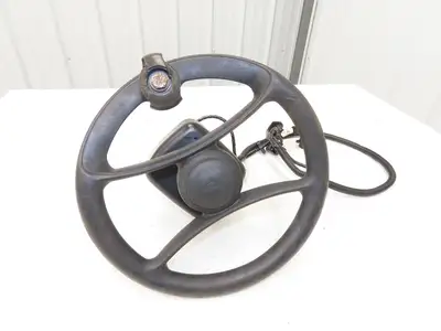 Hyster 8808585 Forklift Steering Wheel & Bracket Assembly Removed From E100XN