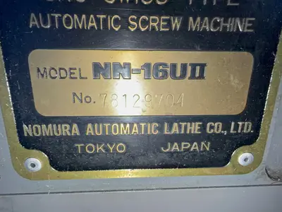 Used NOMURA NN16UII Automatic Bar Machines Ohio US | HGR 24 #1518969