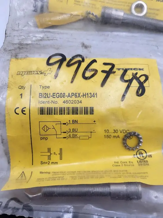 New | in-Stock TURCK TURCK UPROX BI2U-EG08-AP6X-H1341 / # 4602034 PROXIMITY SENSOR Proximity Sensors | ND Industrial Surplus #1225413