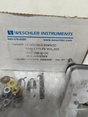 New | in-Stock WESCHLER 30-0-30MADC Meters - Misc | Surplus Asset Holdings #1206867