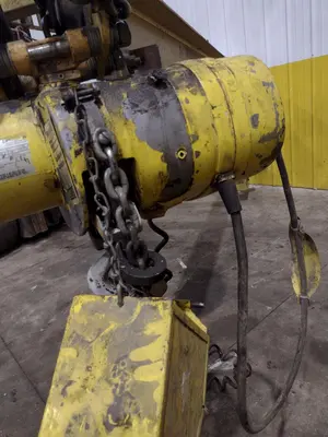 1 TON RELIABLE WALL MOUNTED JIB CRANE W/ 1 TON BUDGIT HOIST & TROLLEY: YOBRO #25151