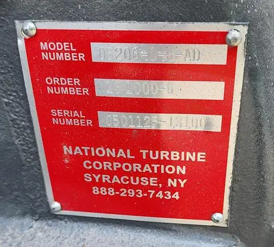 USED 2005 NATIONAL TURBINE 05206-0-6-AD
