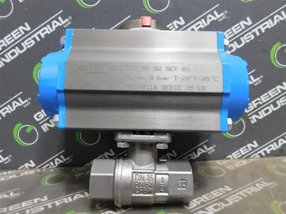 Valbia 80SR0110 Actuated Ball Valve Assembly Series 28 1/2" 150WSP 1000 WOG Used