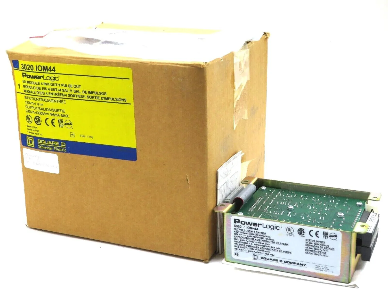 NEW SQUARE D POWER LOGIC 3020-IOM-44 CIRCUIT MONITOR 3020IOM44