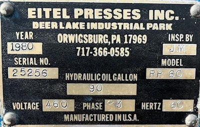 USED 1980 EITEL RP60