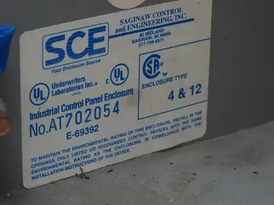 SCE E-69392 Electrical Box Enclosure 16x14x8" Wall Mount Back Plate