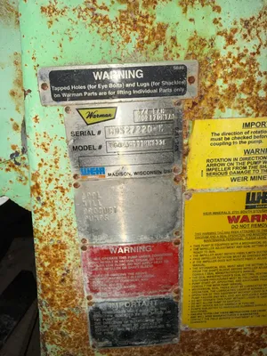 Used WARMAN 064EAHQQQMM273E Pumps South Carolina US | Yellow Tag Capital Recovery #1328074